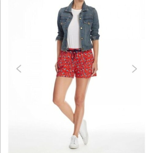 Draper James Pants - New Draper James Red Blue Georgia Knit Shorts - M
